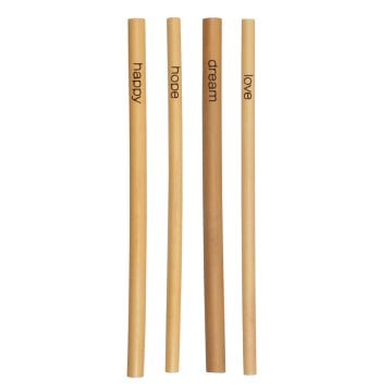 Dreamy 4-Pack Bamboo Straws