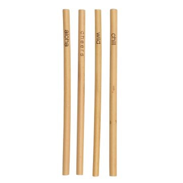 Moody 4-Pack Bamboo Straws