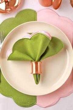 Gia Matte Copper Napkin Ring-Set of 4